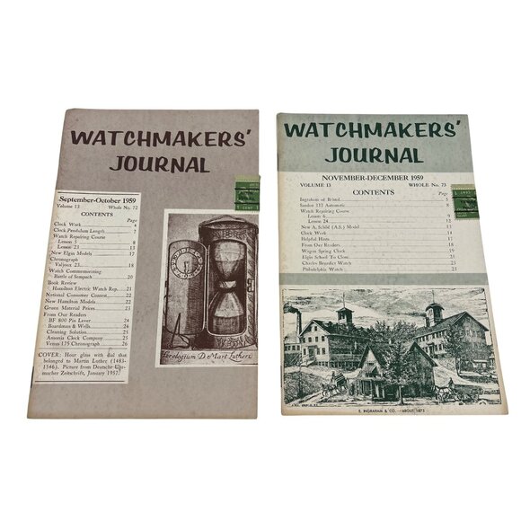 Vintage Watchmakers Journal 1959 September-October & November-December Issues - Picture 1 of 9